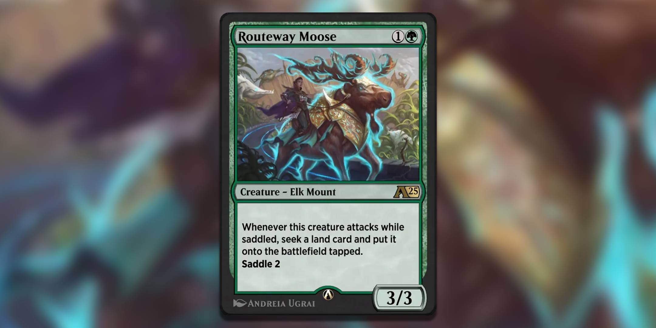 The Magic The Gathering card Routeway Moose by Andreia Ugrai.