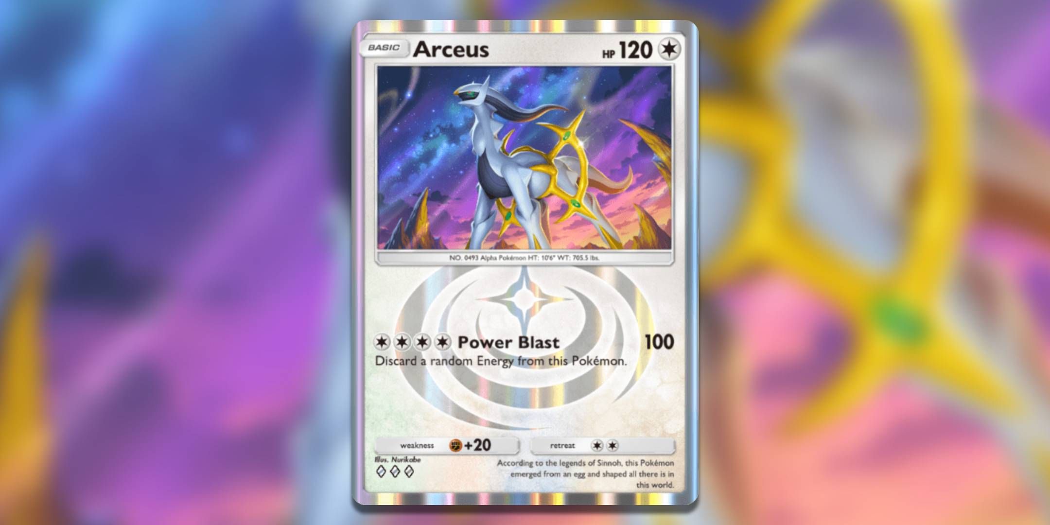 The Pokemon TCG Pocket card Arceus by Nurikabe.