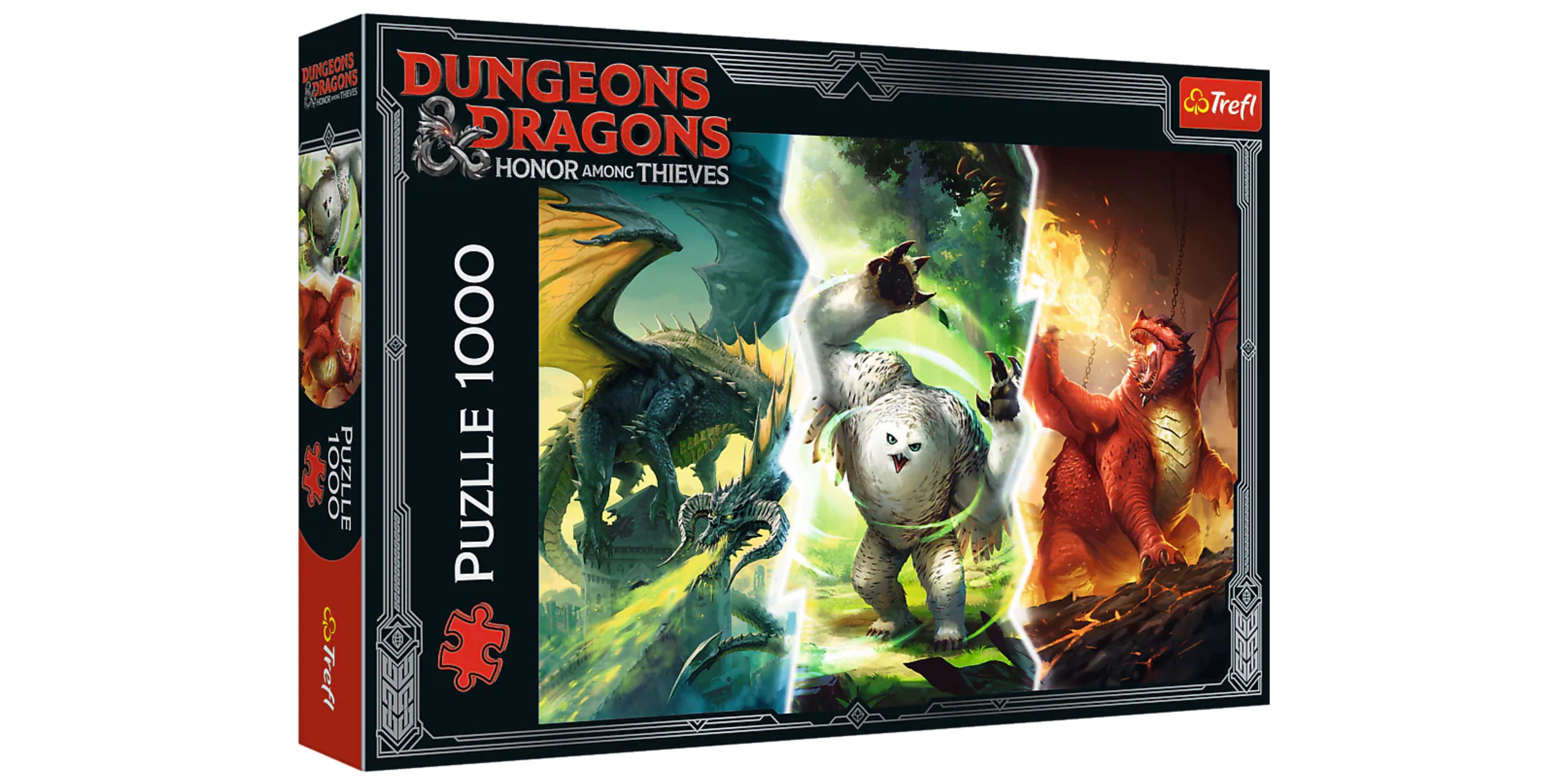 این پازل D&D دارای دو اژدها و یک OwlBear است.