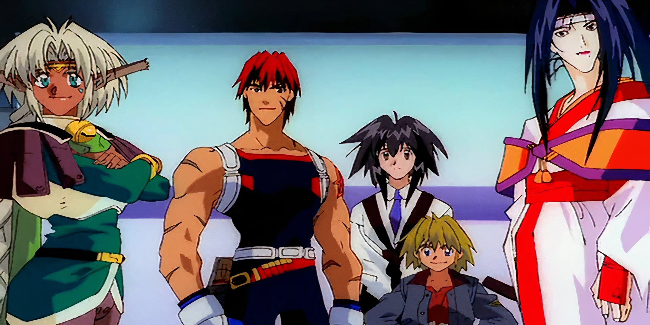 Melphina, Gene, James and Twilight in Outlaw Star.
