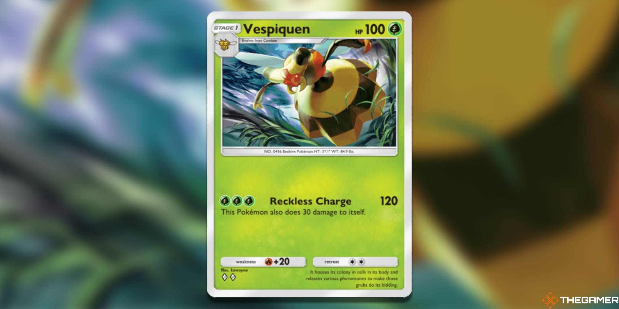 Vespiquen card from Triumphant Light Pokemon Pocket.