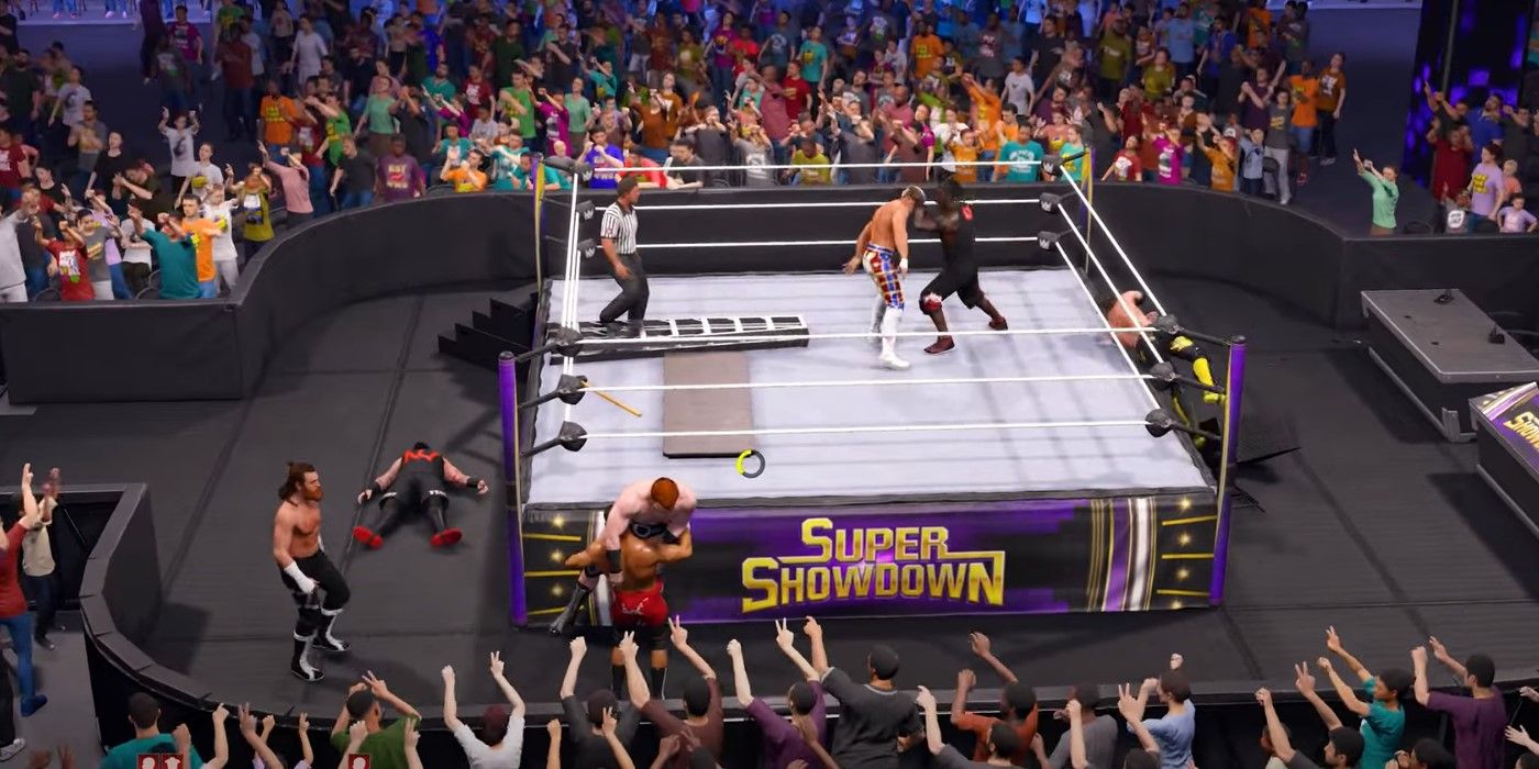 WWE 2K25 Gauntlet match.