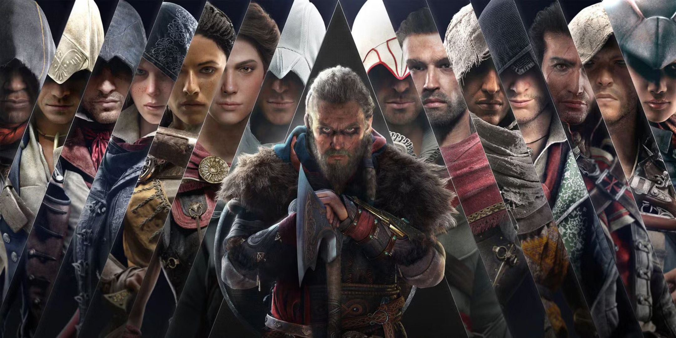 A collage of every Assassin&rsquo;s Creed protagonist