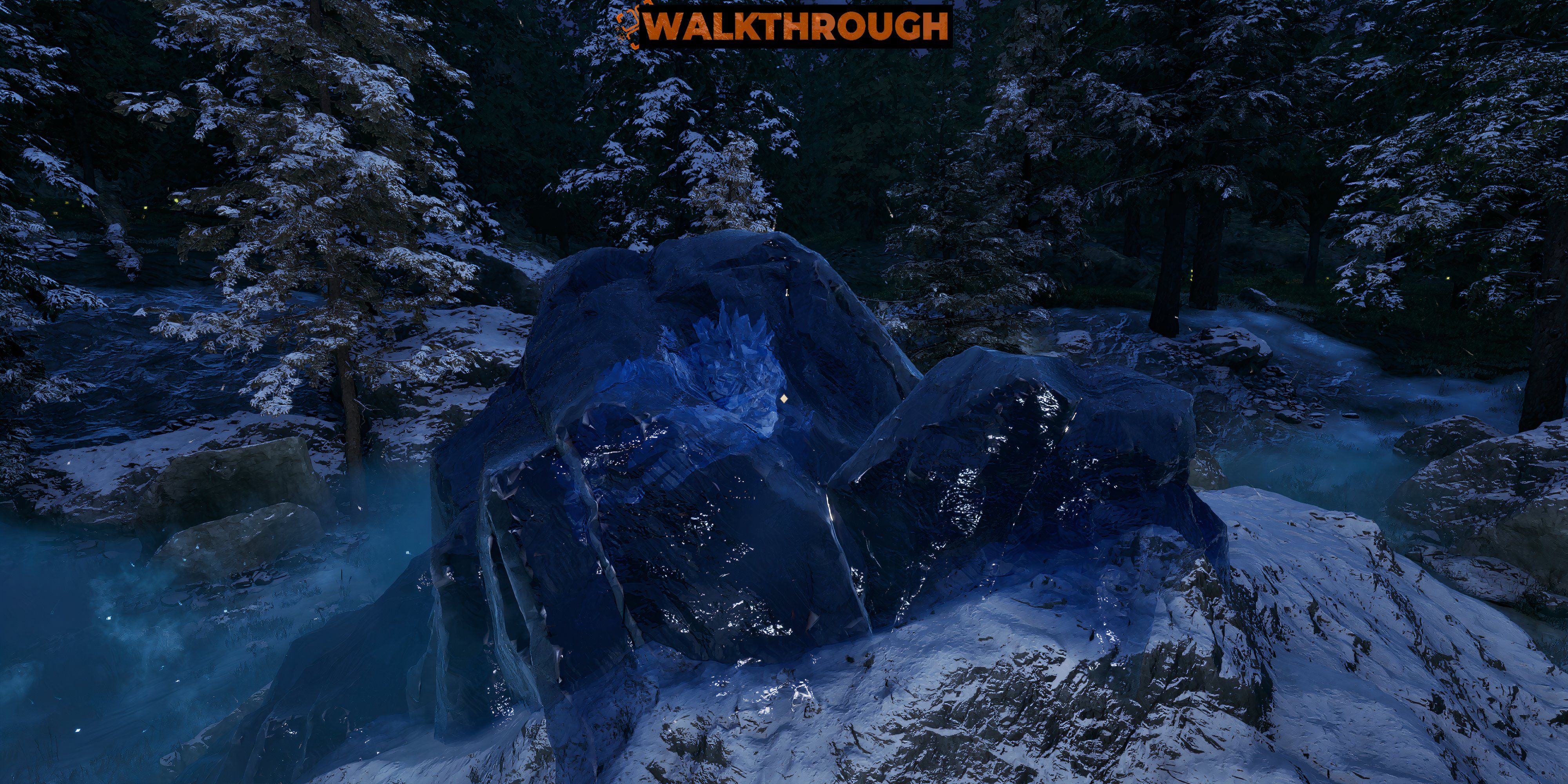 A picture of a guardian stuck in a glacier - oblivion remastered