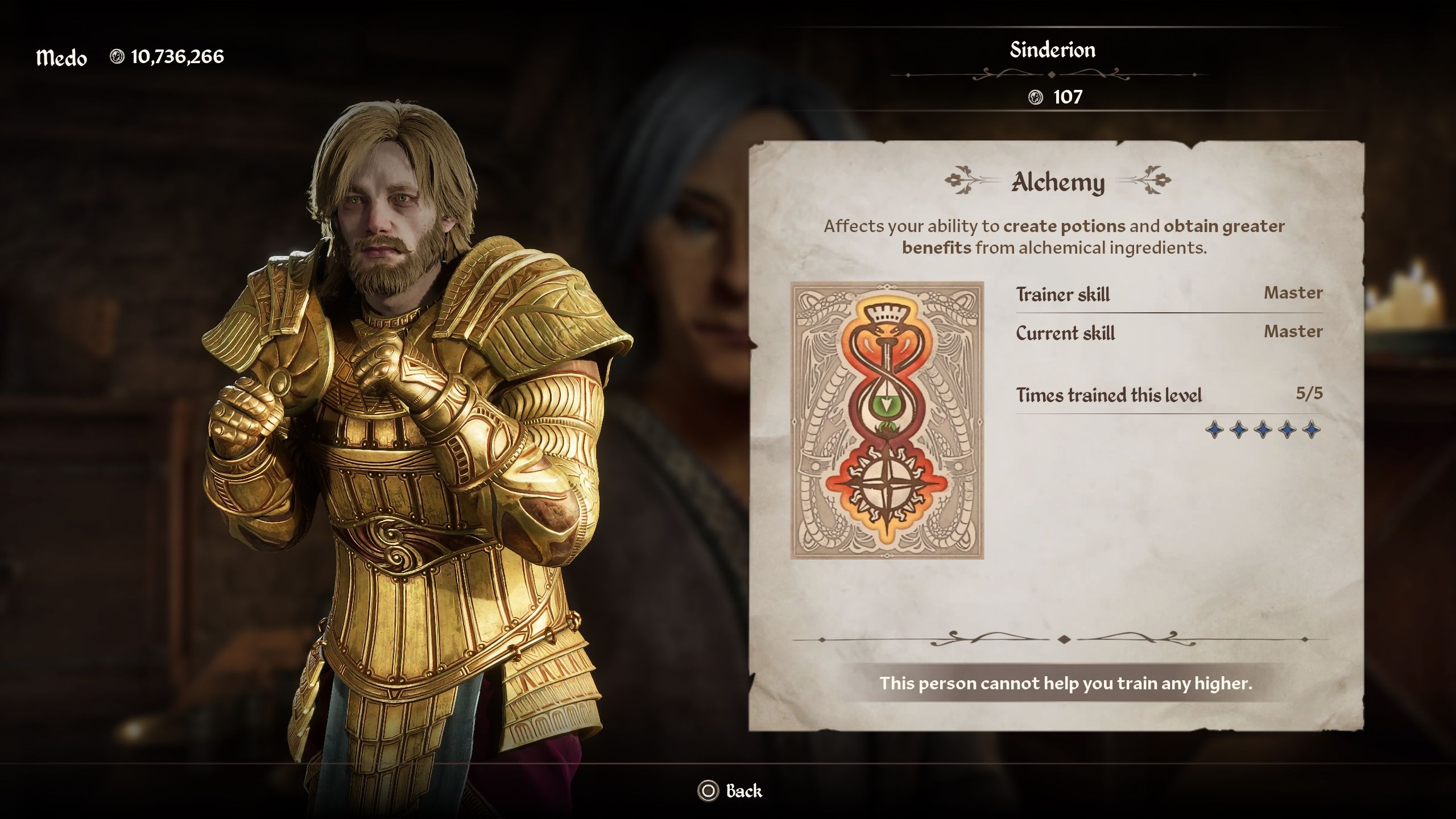 Alchemy training menu - Oblivion Remastered