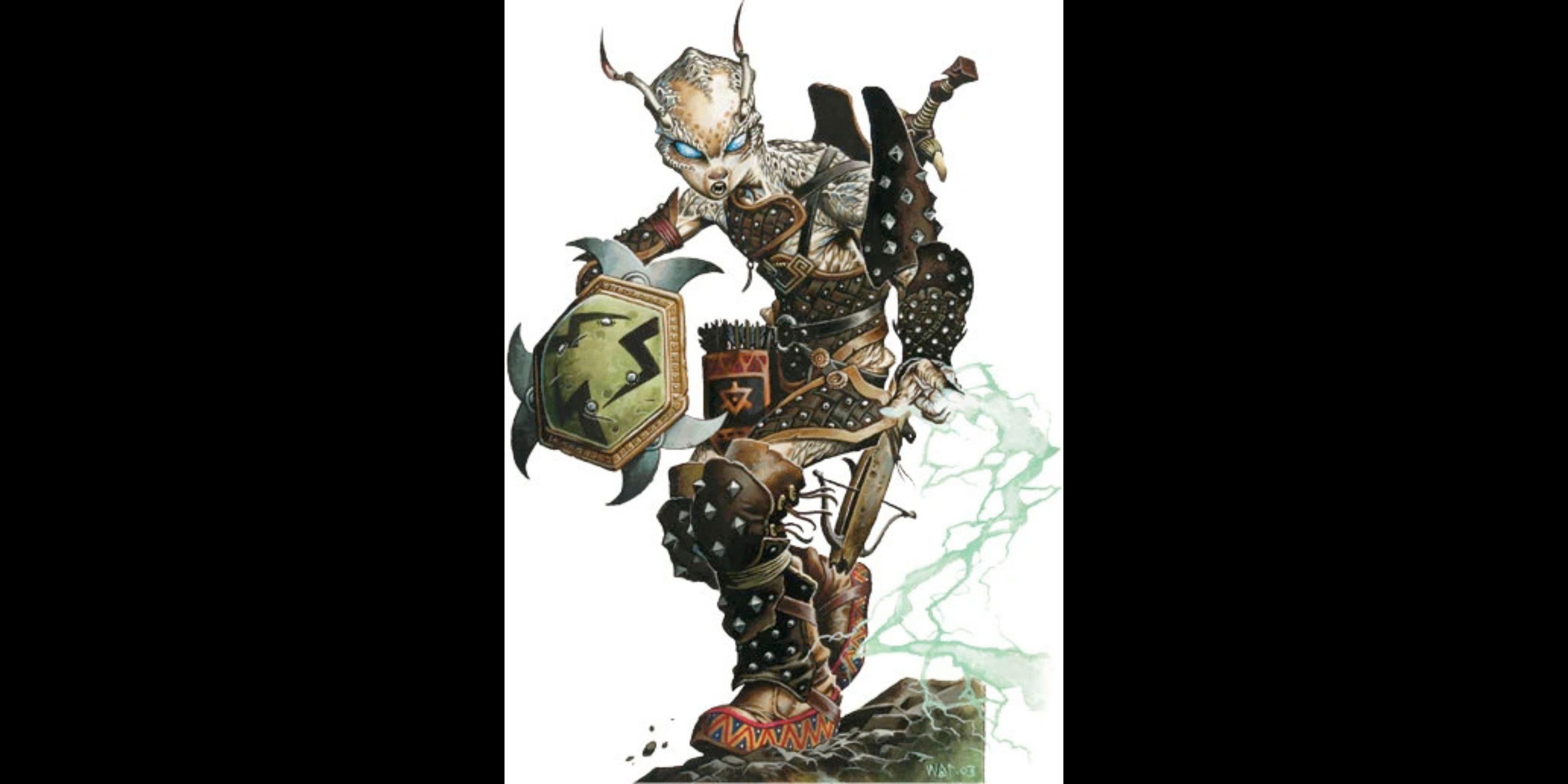 An illustration of a dromite, illustrated by Wayne England.