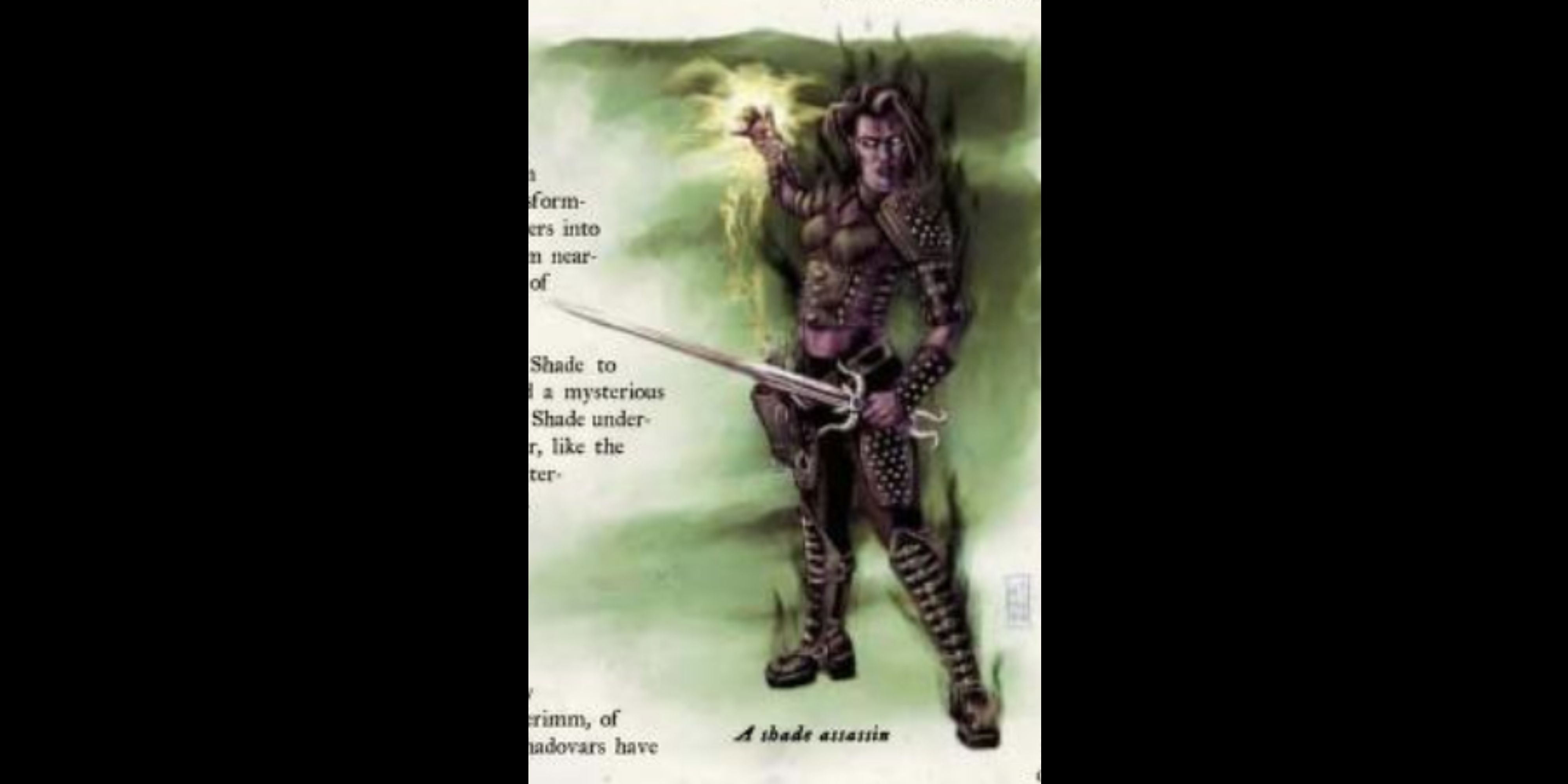 An illustration of a shade assassin from Races of Faerun.
