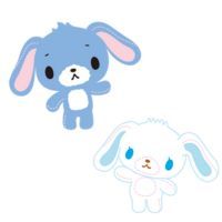Aousa and Aomimiusa Sanrio character on a white background.