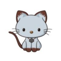 Black Opal Sanrio character on a white background.