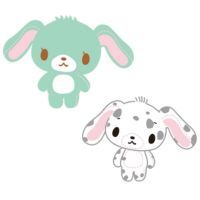 Buchiusa and Mintousa Sanrio character on a white background.