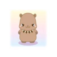 Coal Sanrio character on a white background.