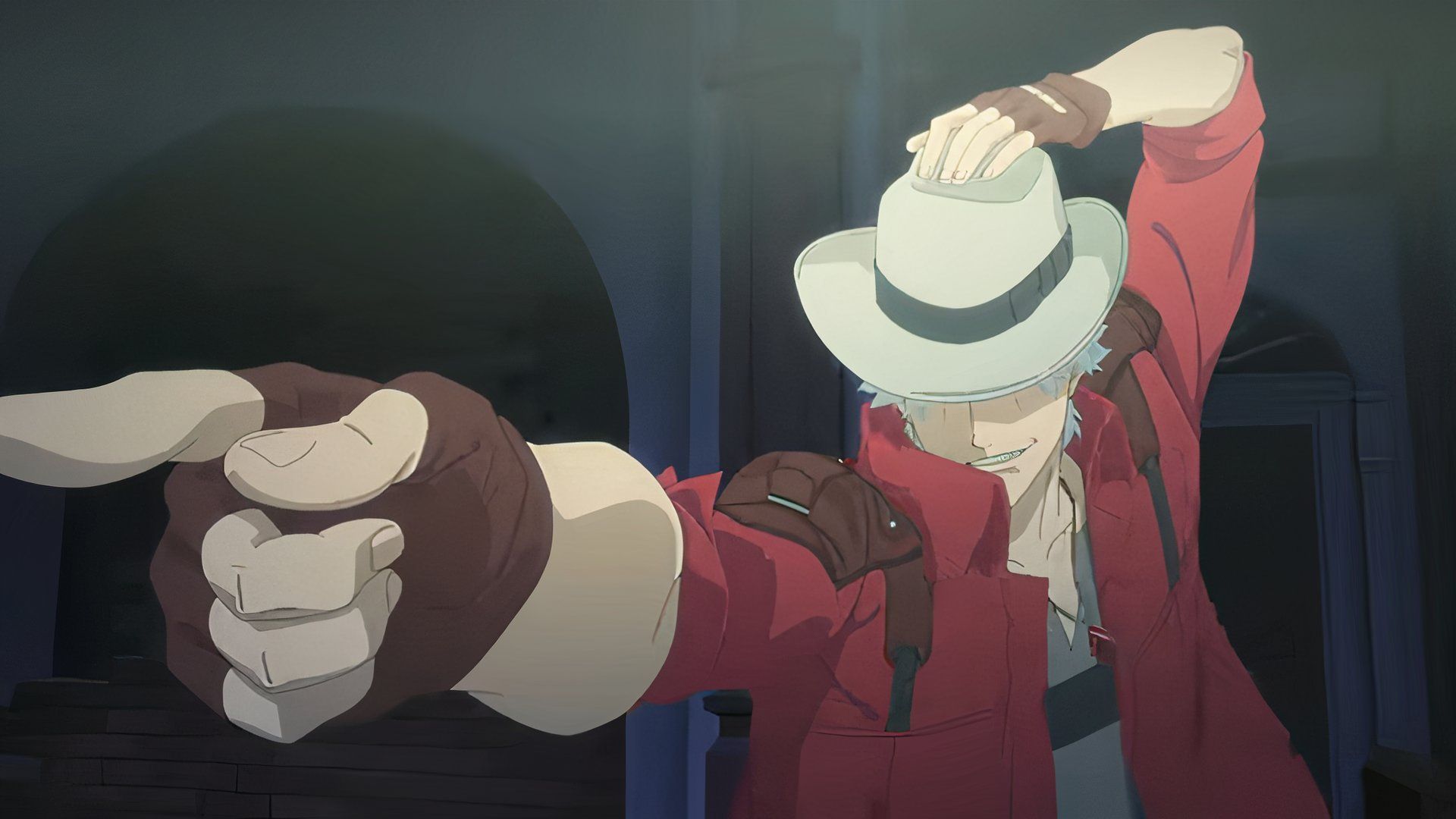 Dante dancing in Devil May Cry.