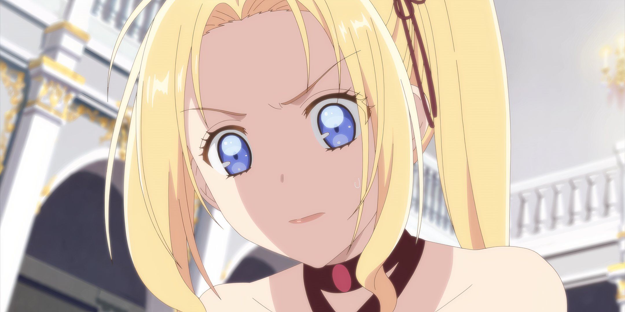 Elise stood by her eyes when she lives down. Screenshot from Dr. Elis: Royal woman with a lamp.