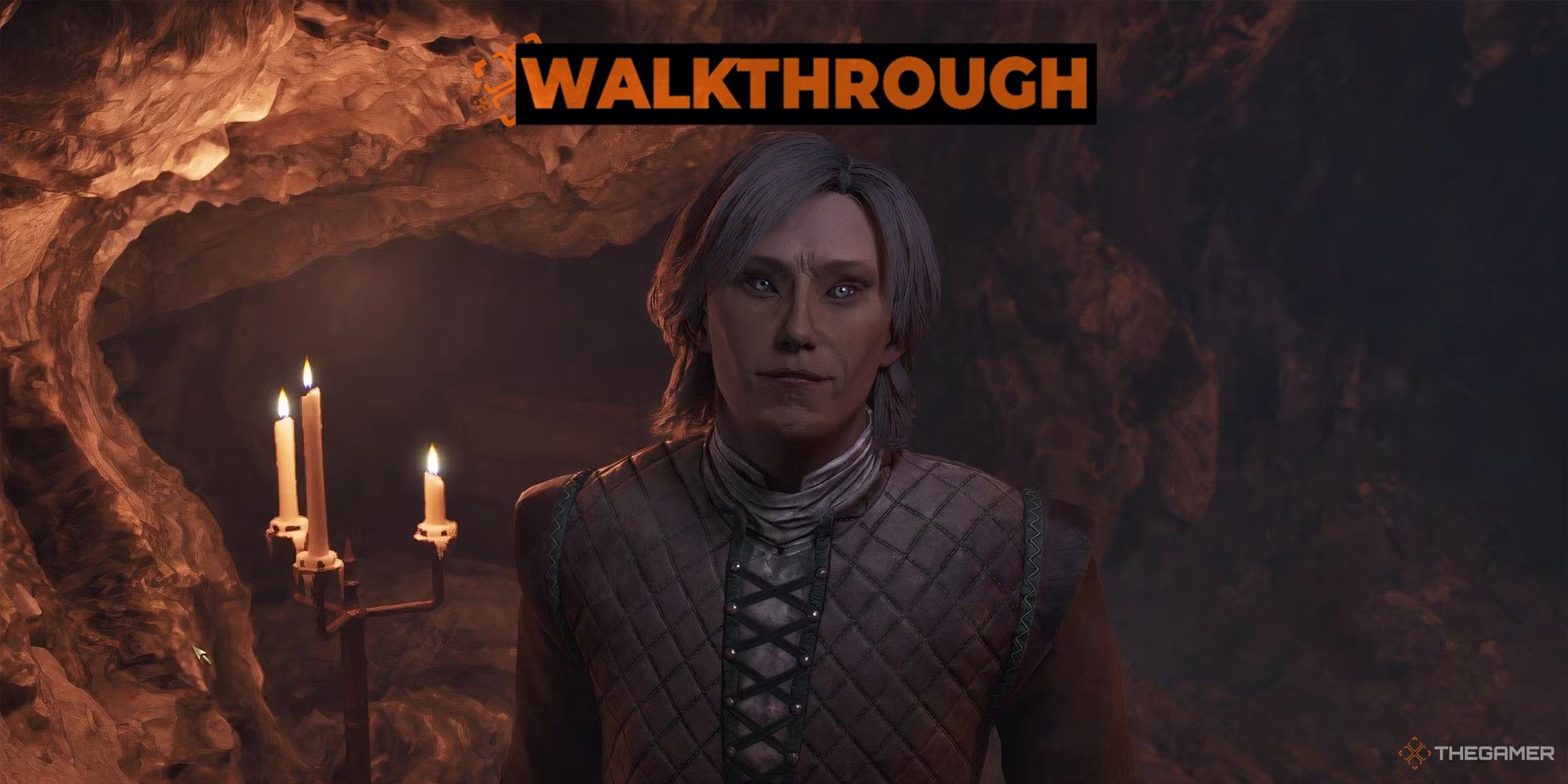 Erthor in his cave looking pensive in Oblivion Remastered (b)