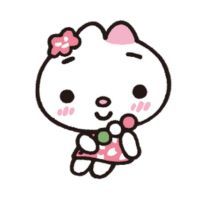 Hannari Komachi Sanrio character on a white background.