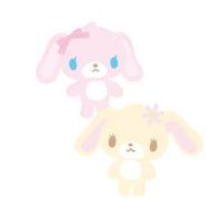 Hanausa and Momousa Sanrio character on a white background.