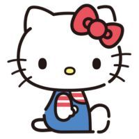 Hello Kitty Sanrio character on a white background.