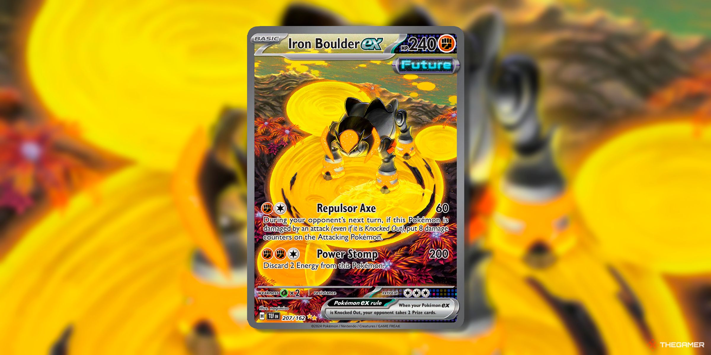 Iron Boulder-ex 207 (Special Illustration Rare) From The Set Temporal Forces Of The Pokemon TCG.