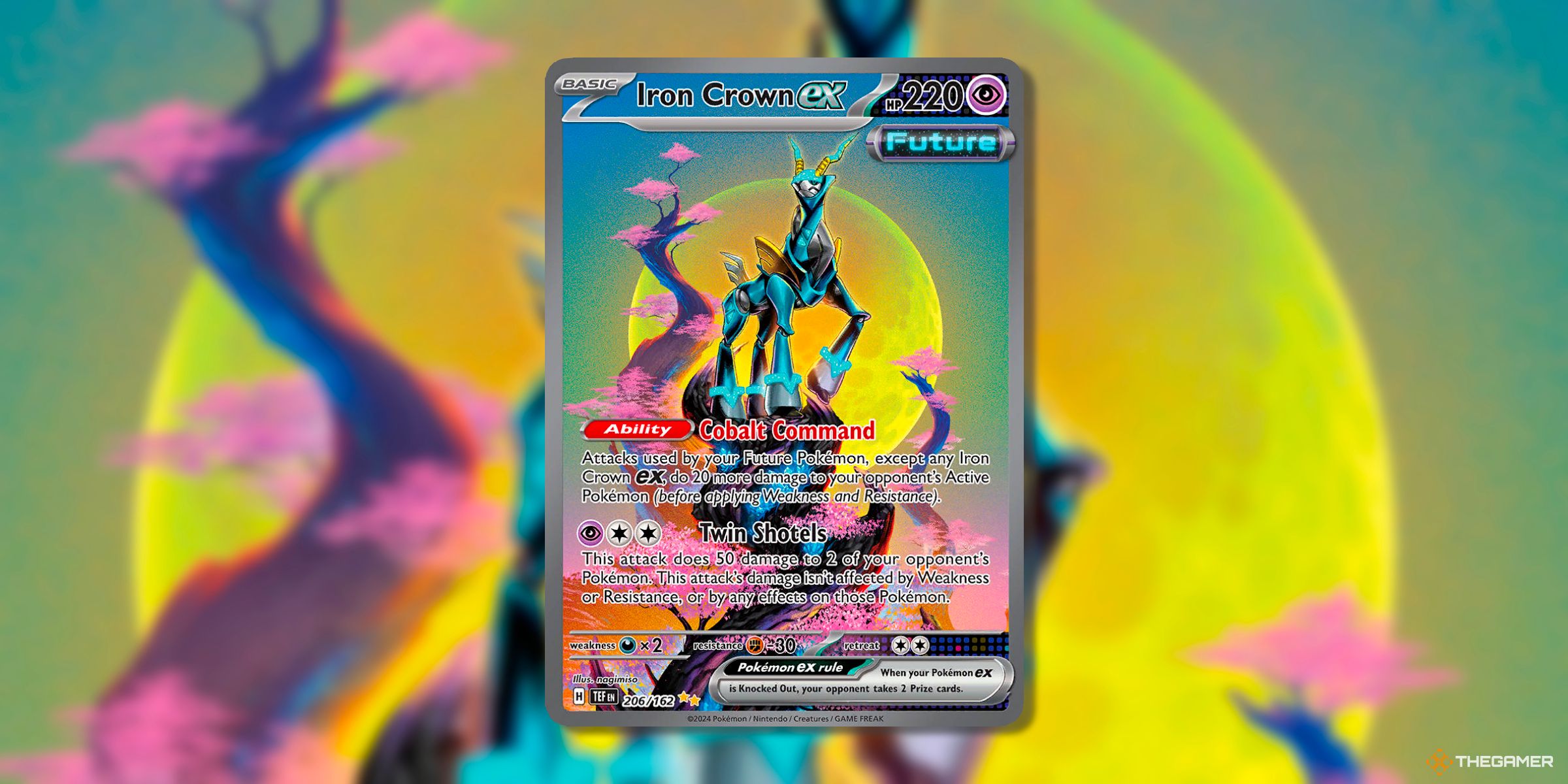 Iron Crown-ex 206 (Special Illustration Rare) From The Set Temporal Forces Of The Pokemon TCG.