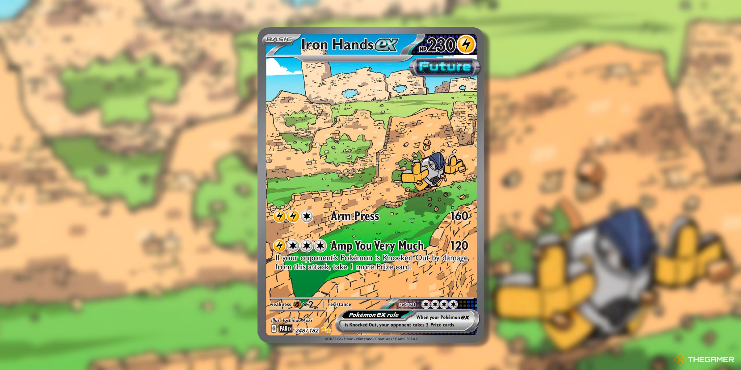 Iron Hands-ex 248 (Special Illustration Rare) From The Set Paradox Rift Of The Pokemon TCG.