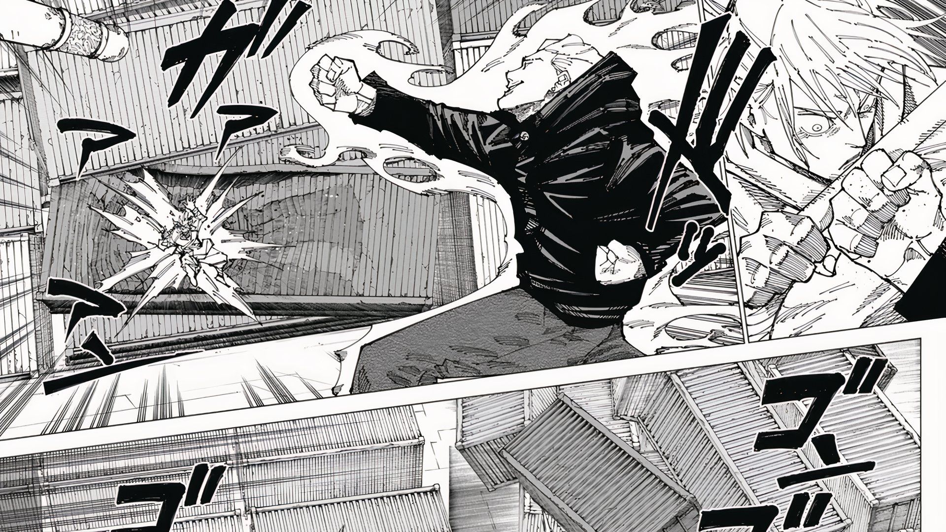 Kinji vs Kashimo fight as a punch is thrown.