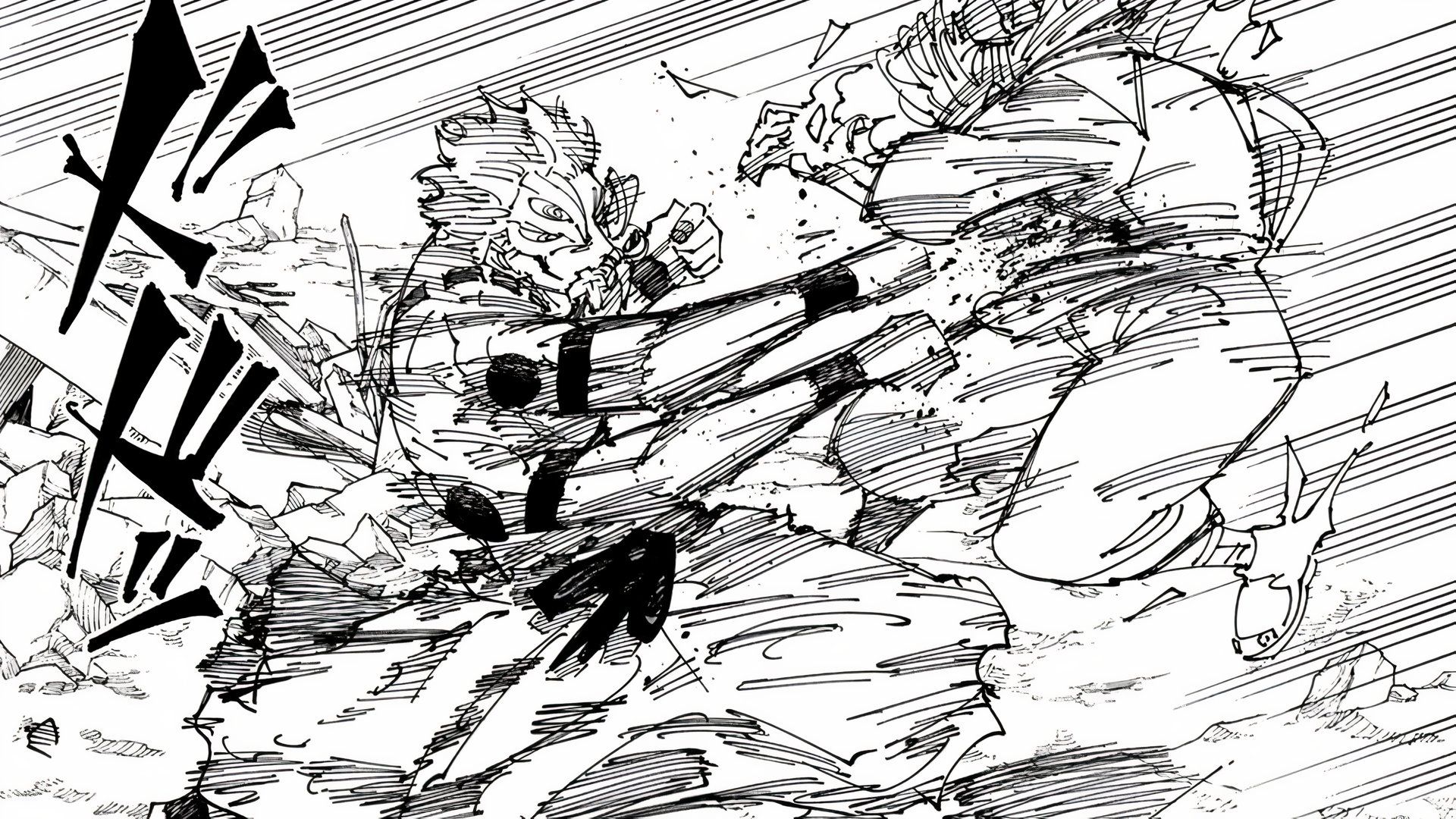 Shinjujku Showdown where one opponent is throwing the other.