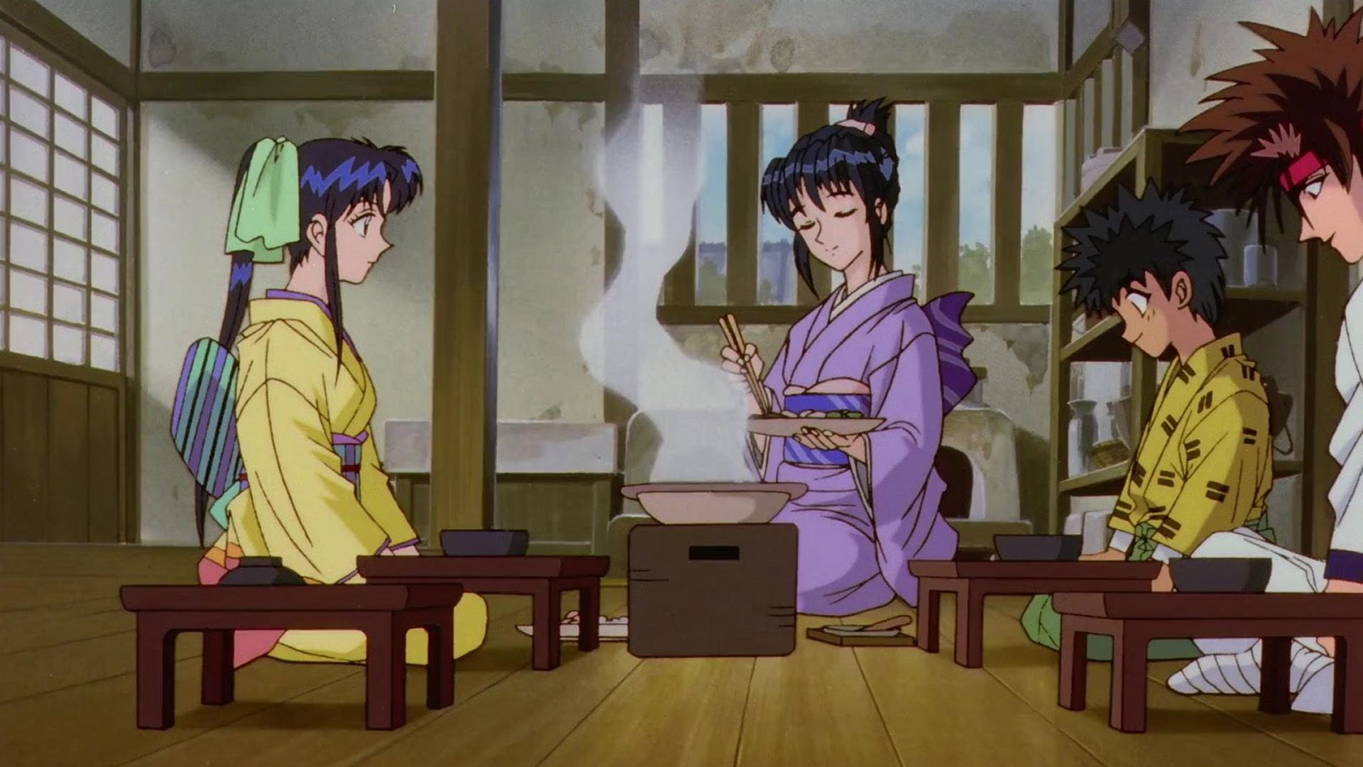 Kaoru Kamiya, Myōjin Yahiko, Sagara Sanosuke and Takani Megumi from Samurai X.