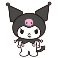 Kuromi Sanrio character on a white background.