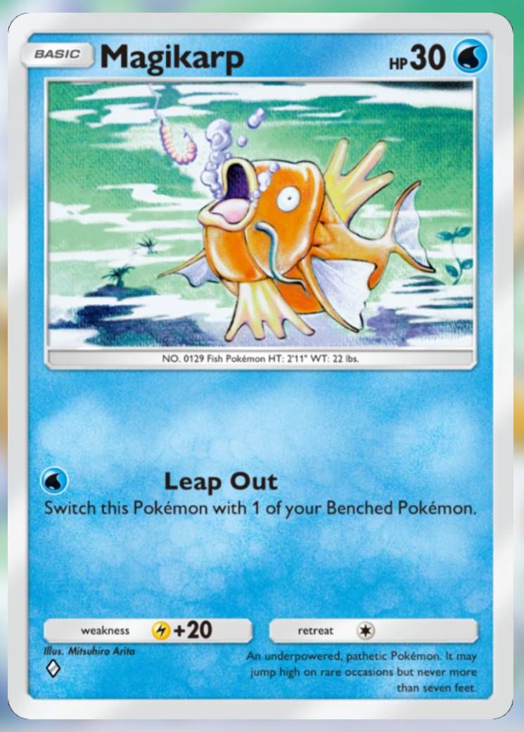 Pokémon TCG Pocket Magcarp Card from the legendary island.