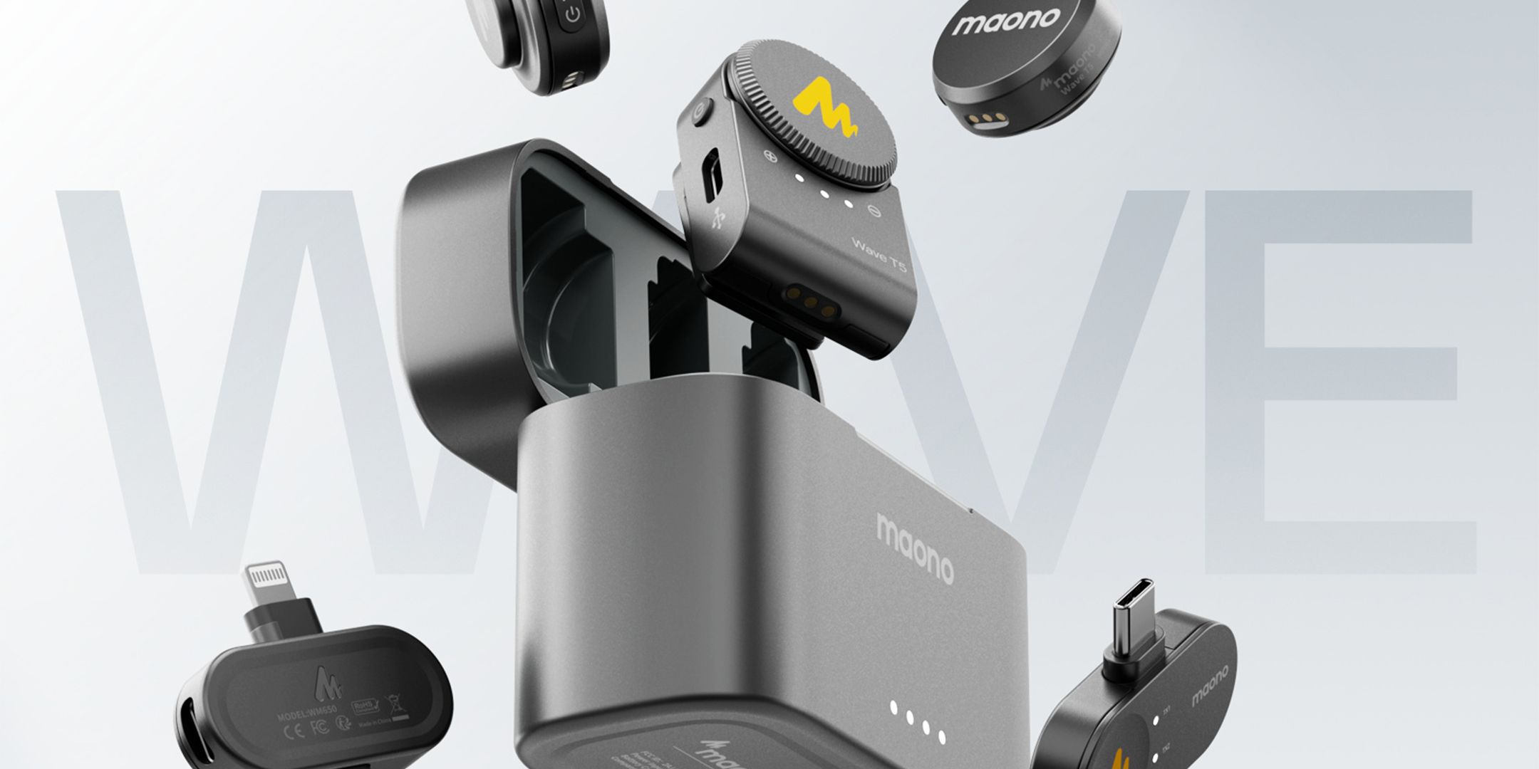 Maono Wave T5 Wireless Lavalier Mic Promo Shot 1