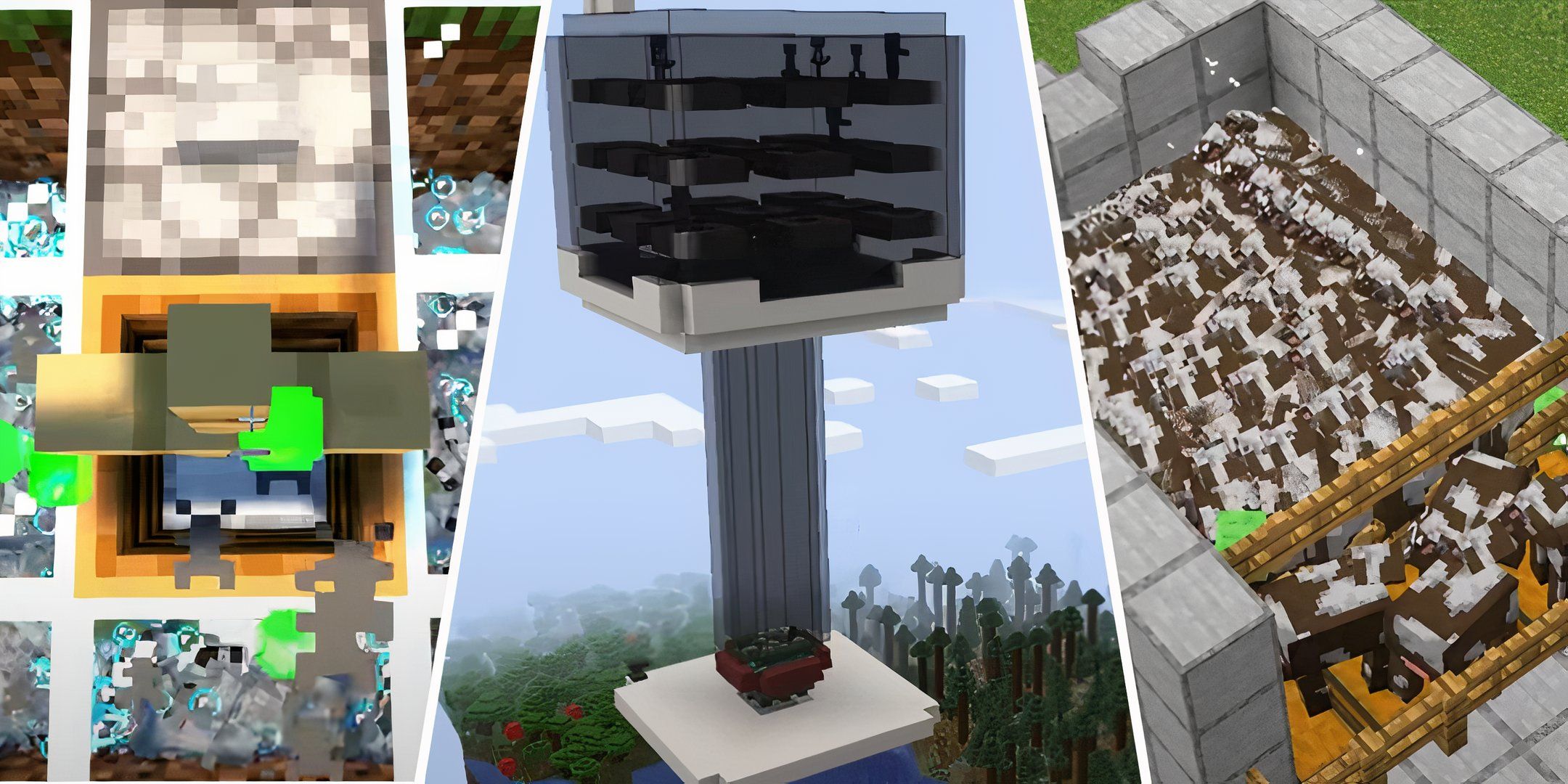 Mine Craft XP Forms in a Colage.