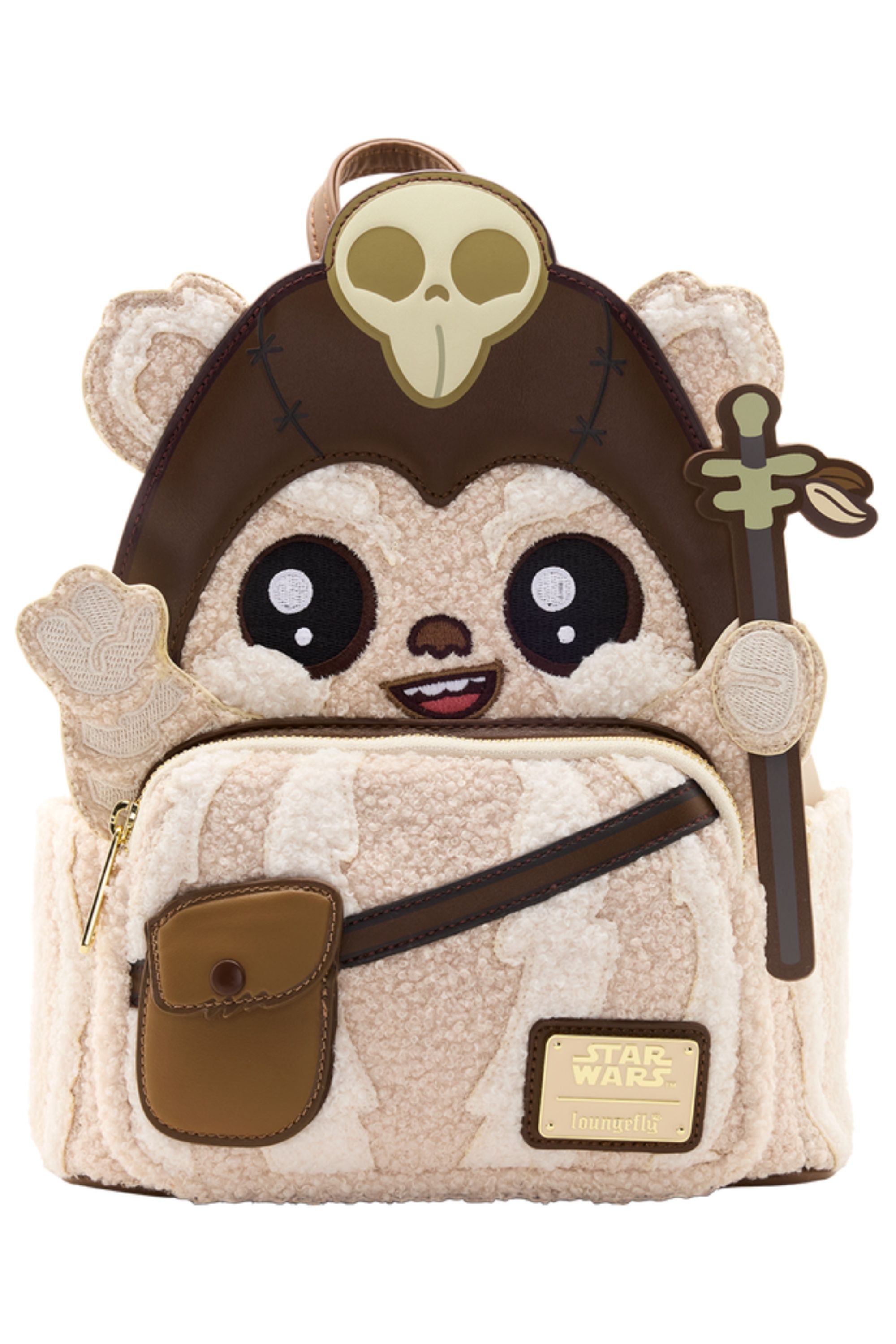 Star Wars Limited Edition Logray Ewok Plush Cosplay Mini Backpack.