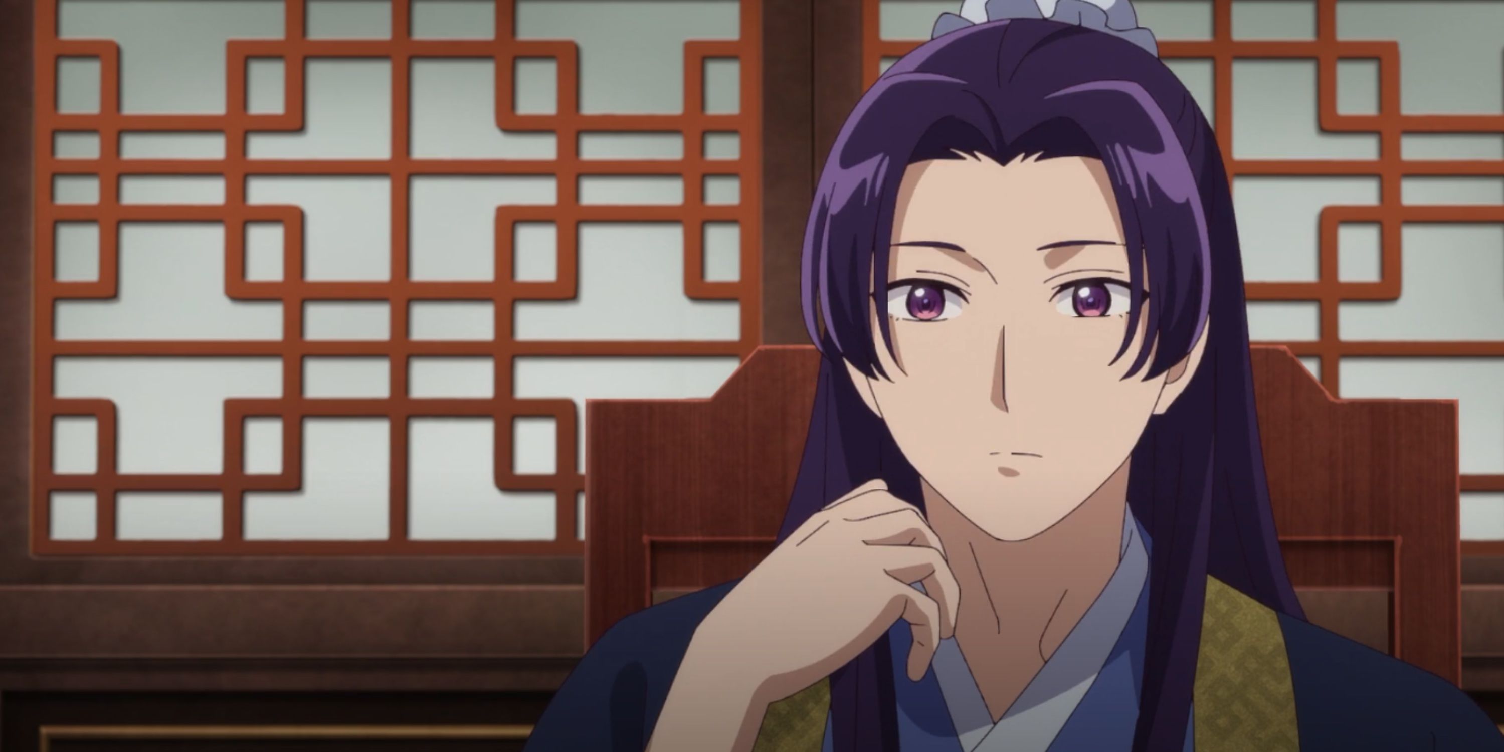 Ginchi in pharmacist diaries that look surprised in a wooden chair. 