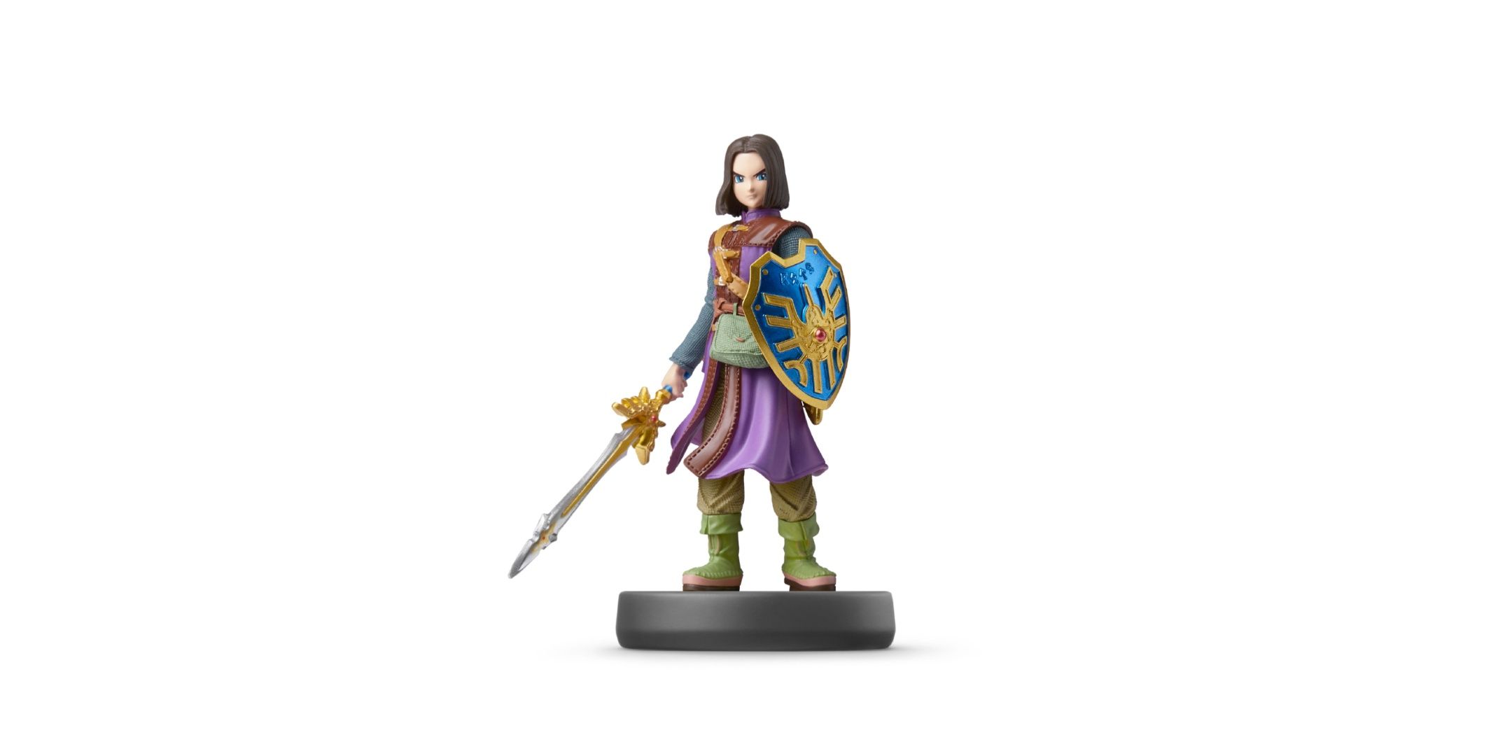Dragon Quest Hero Amiibo på en vit bakgrund.