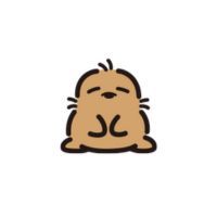 Mogumogu Sanrio character on a white background.