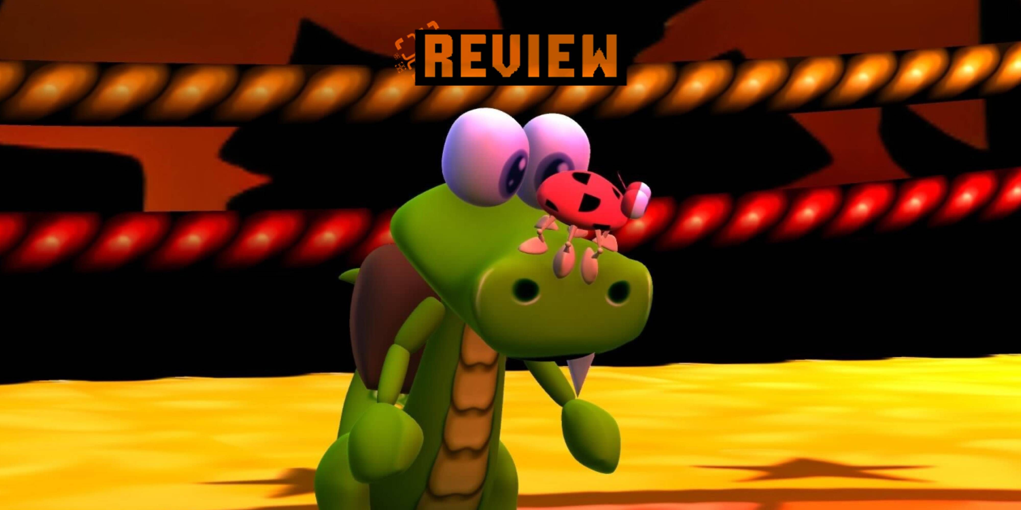 croc with a ladybird on his nose in the legend of the gobbos remaster.