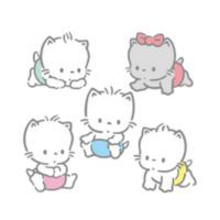 Nya Ni Nyu Nye Nyon Sanrio character on a white background.