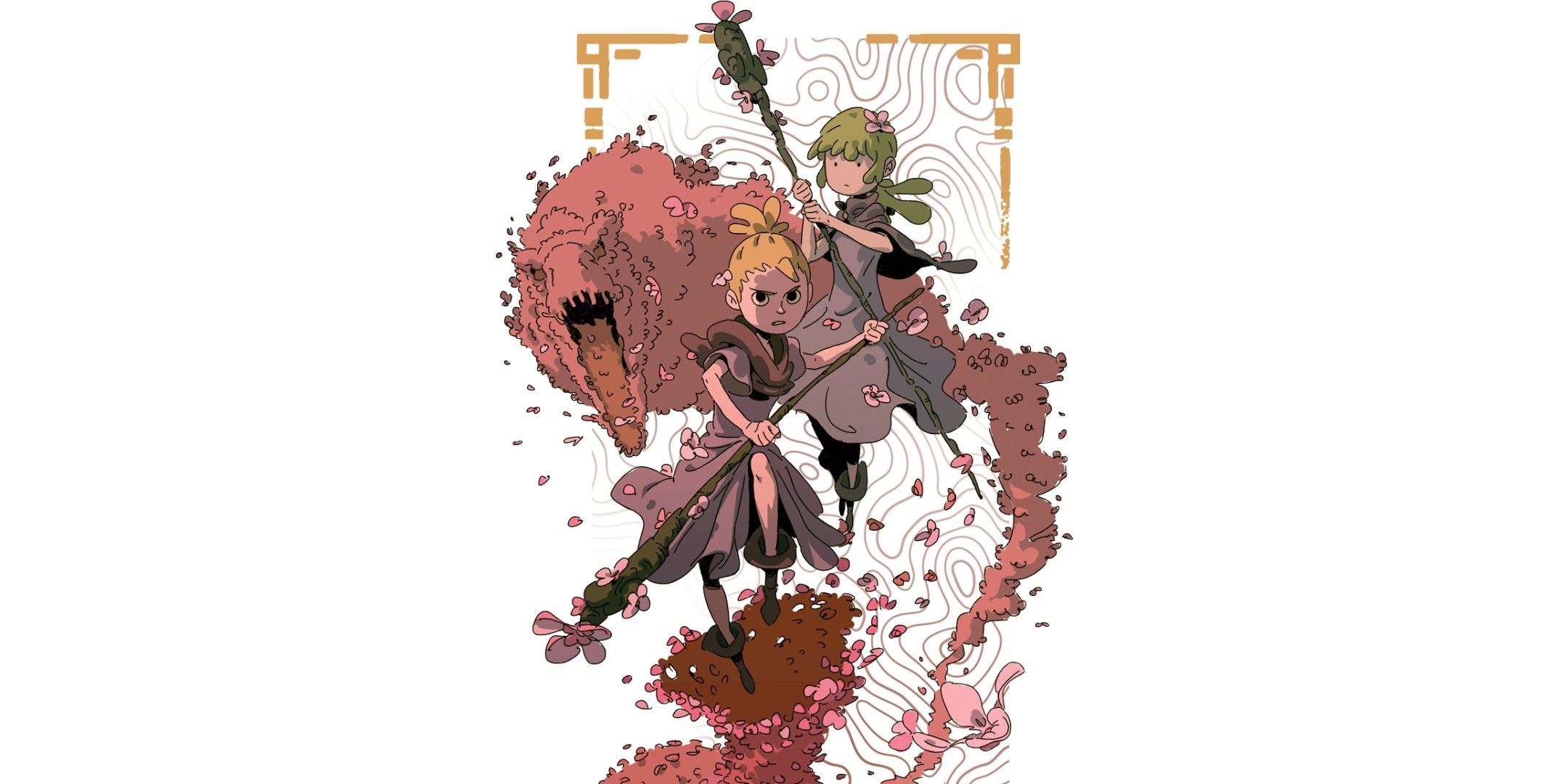 Obojima Tales from the Tall Grass image showing a circle of the petal druid.