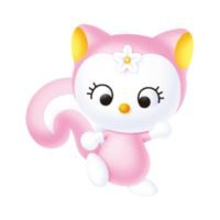 Pink no Corisu Sanrio character on a white background.