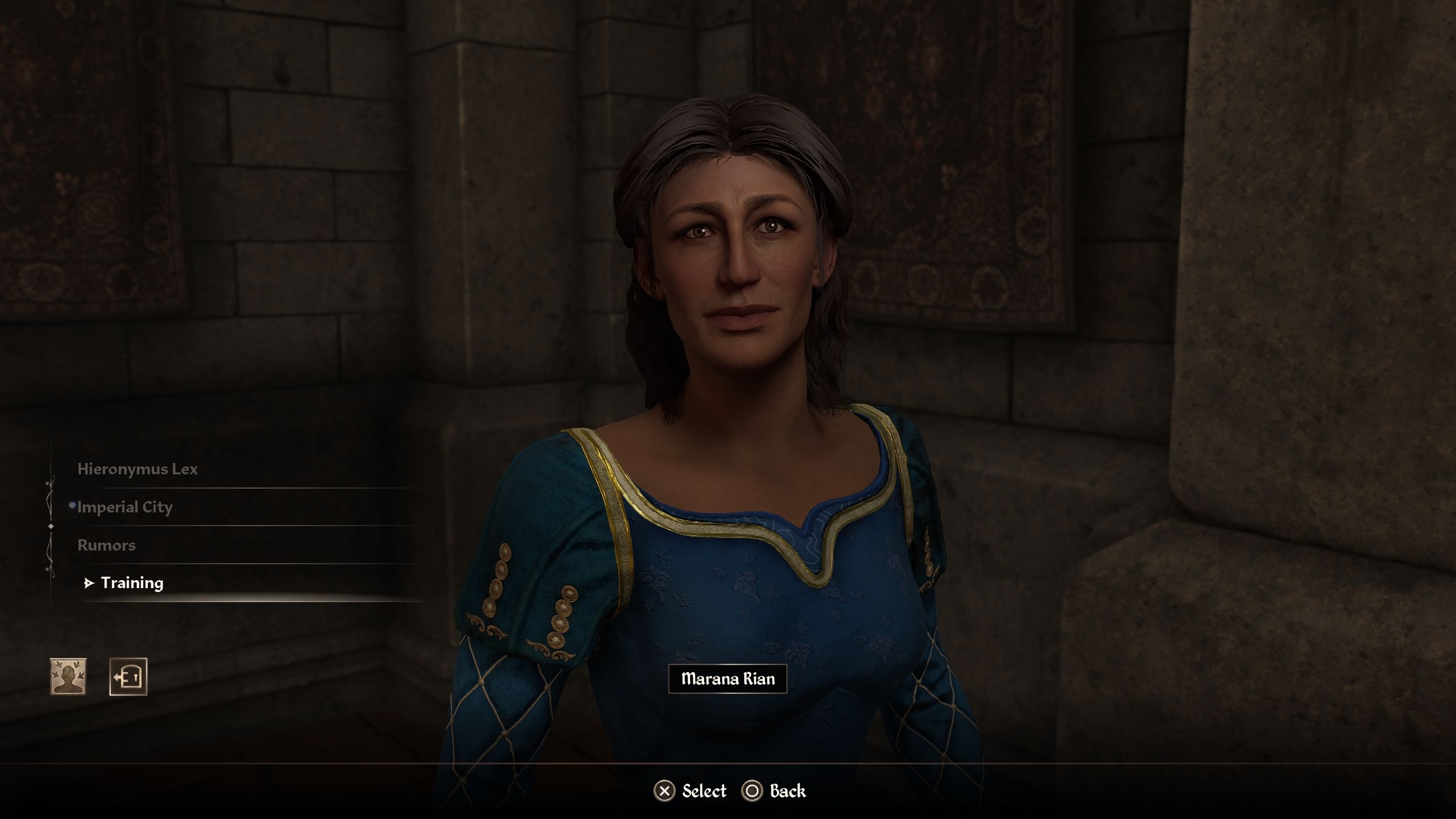 Player is speaking to Marana Rian - Oblivion Remastered
