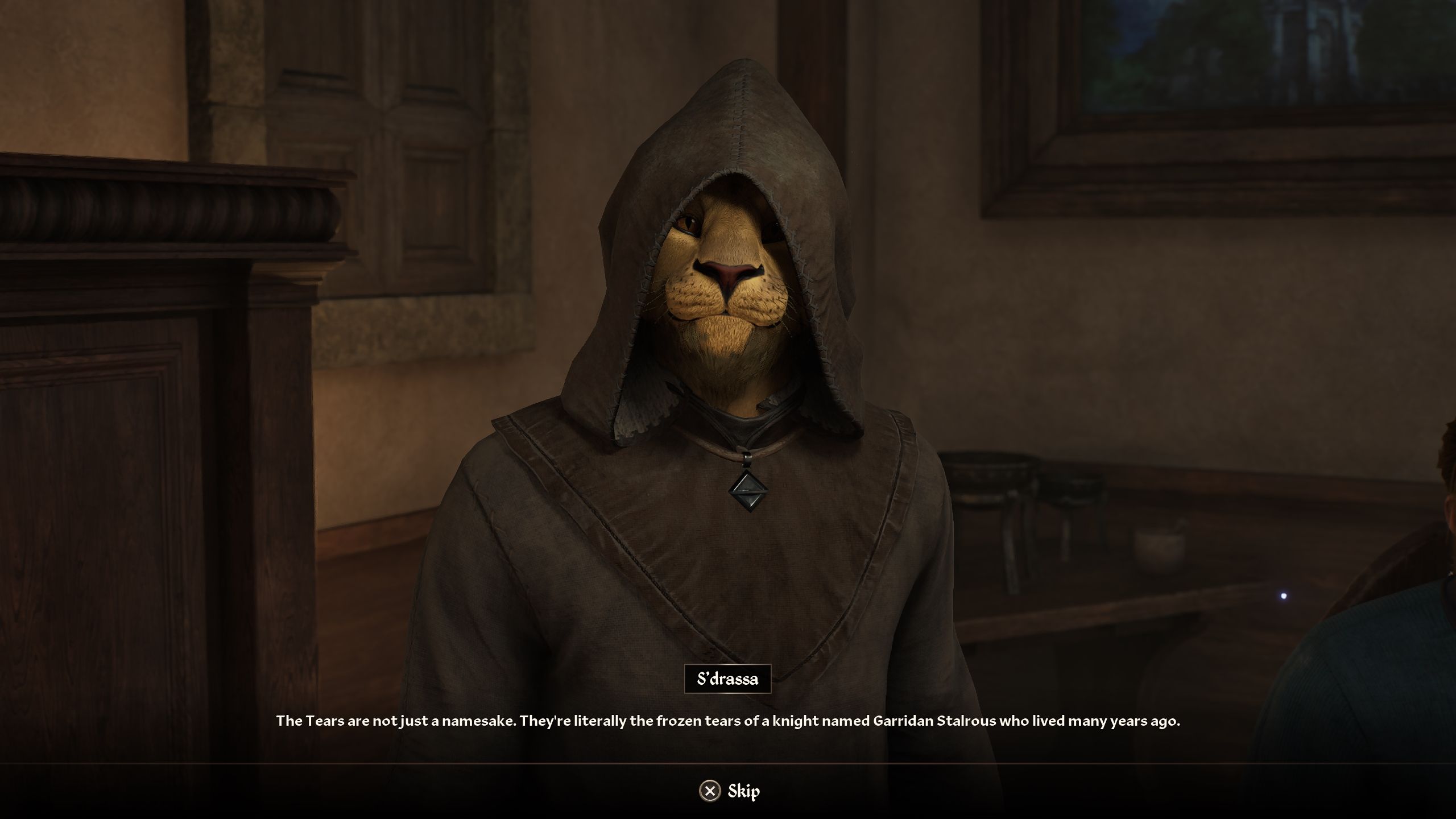 Player is speaking with S&rsquo;drassa - Oblivion Remastered