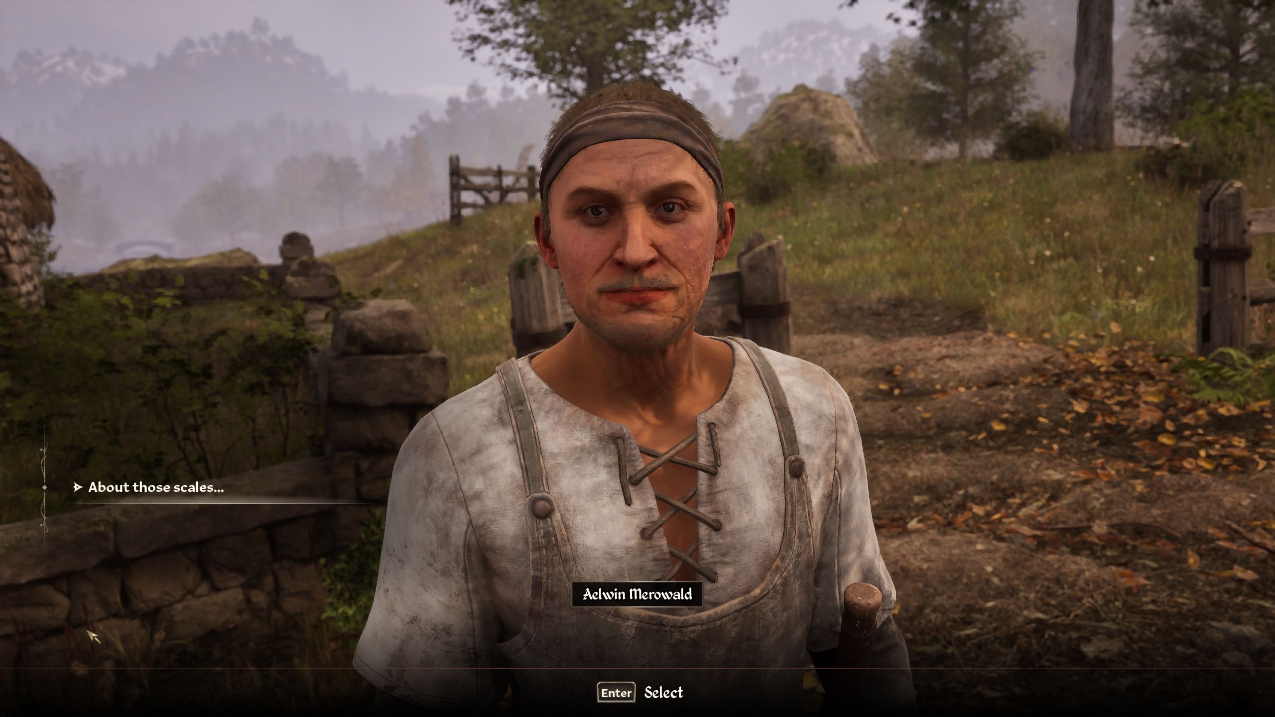 Player speaking to Aelwin about the scales - Oblivion Remastered