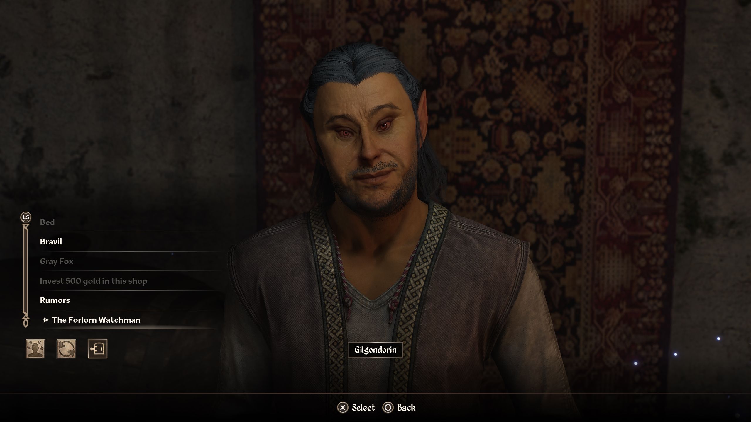 Player speaking to Gilgondorin about The Forlorn Watchman  - Oblivion Remastered