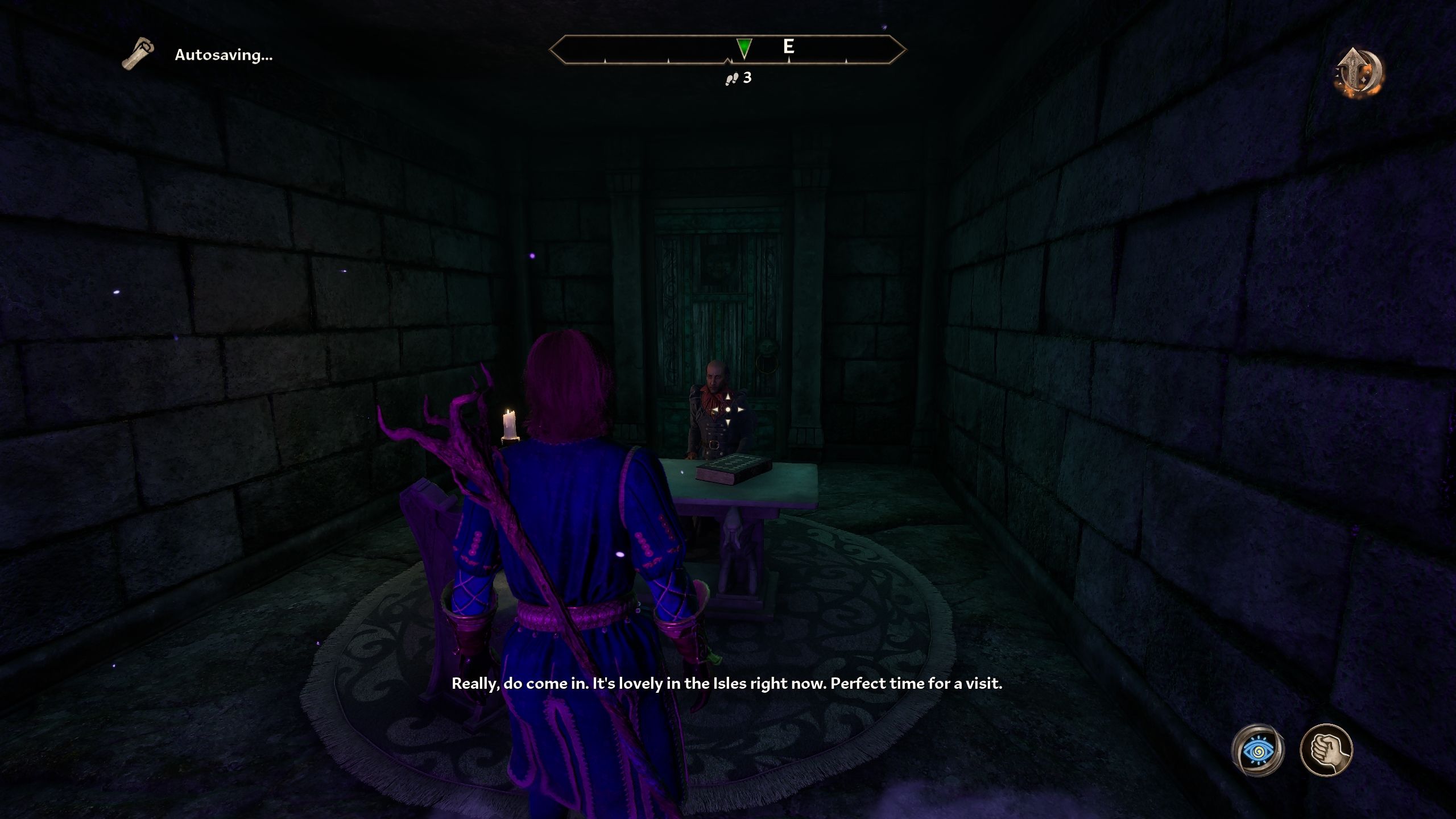 Player standing in front of Haskill  - Oblivion Remastered