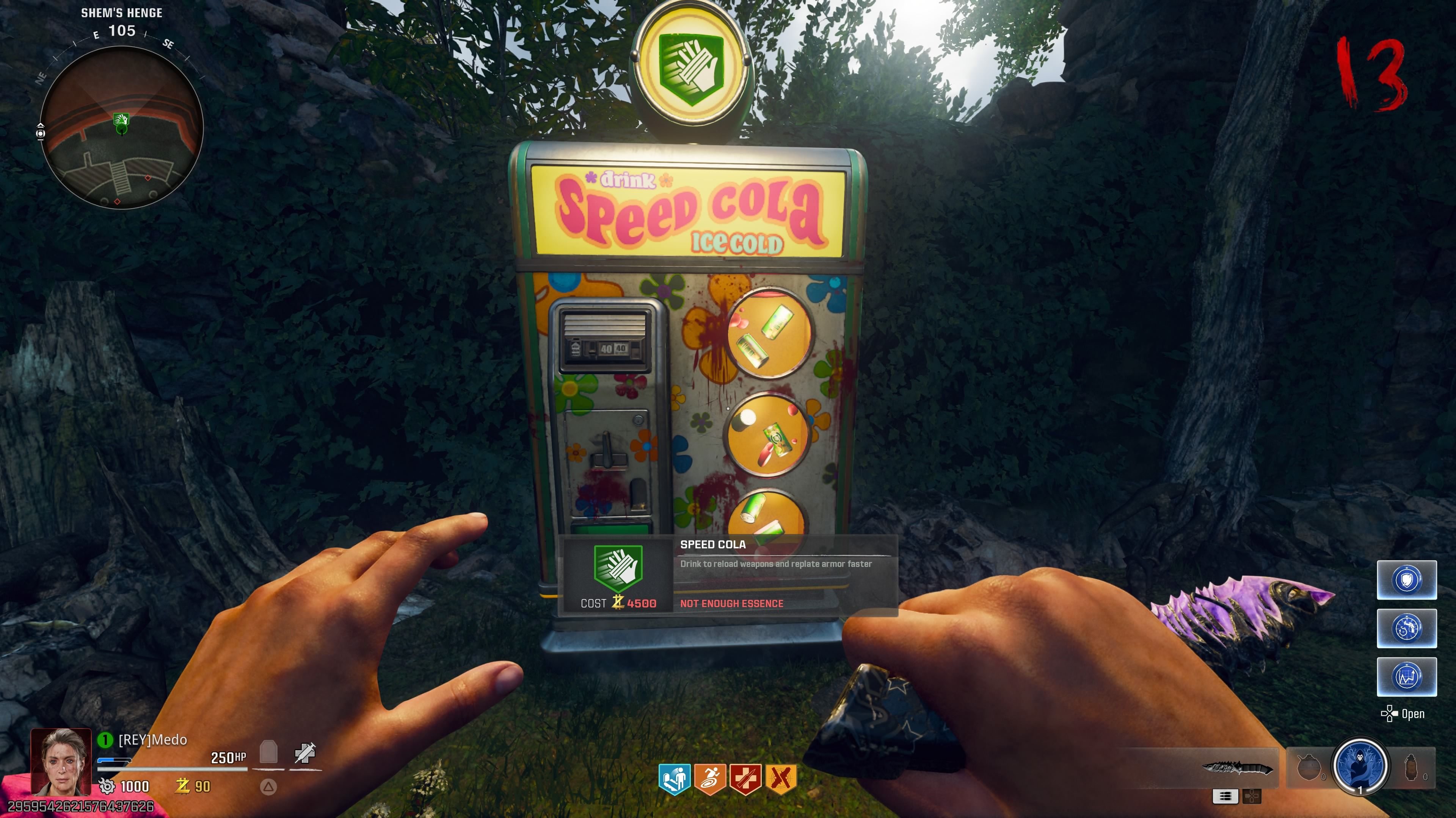 Player standing in front of Speed Cola Machine - bo6