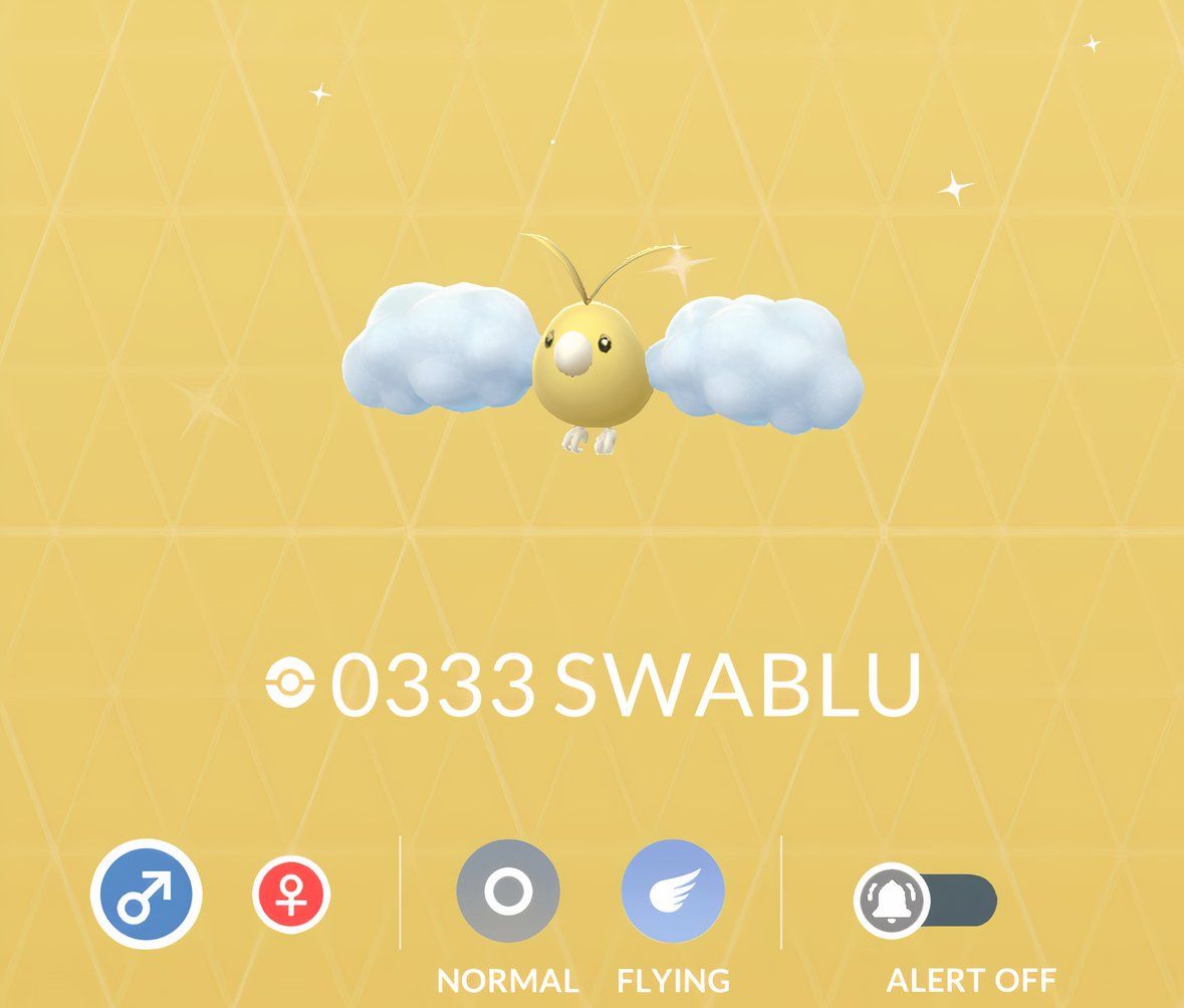 Shiny Sabelo from Pokémon Go to Pokiadex Screen.