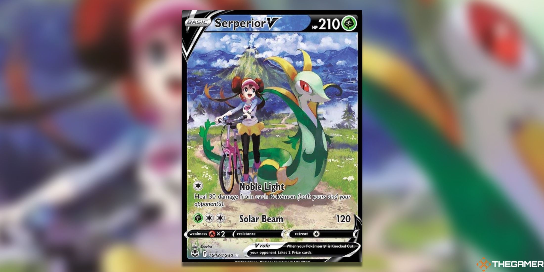 Silver Storm Serperior V off Pokemon TCG.