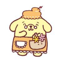 Pompompurin&rsquo;s Grandma Sanrio character on a white background.