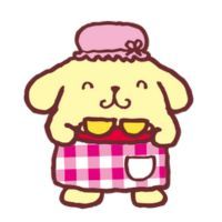 Pompompurin&rsquo;s Mama Sanrio character on a white background.