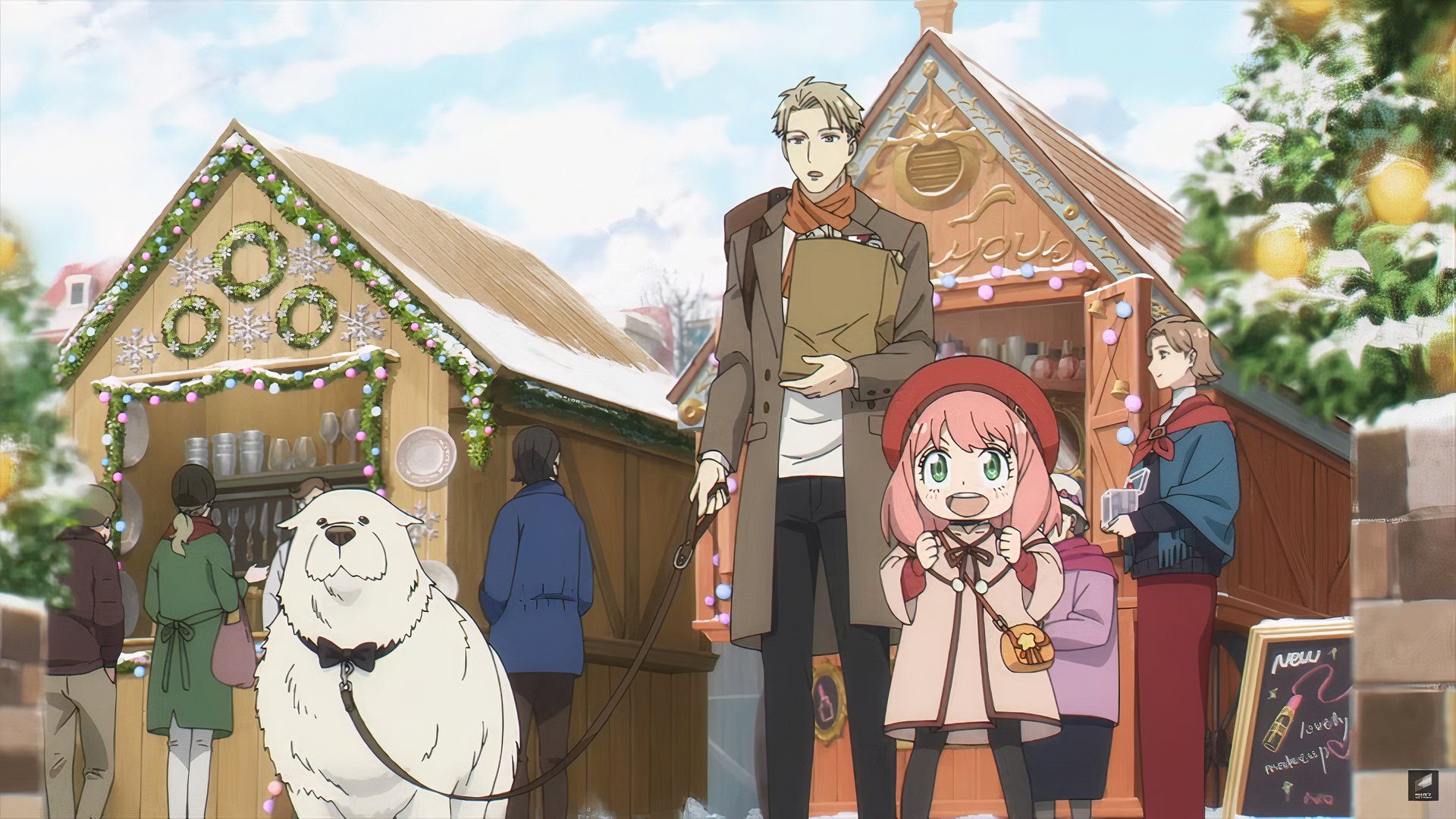 Loid, Anya and Bond in the Spy X Family Code White movie.